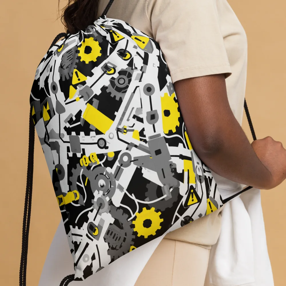 Chrome Hazard on Drawstring Bag — Front