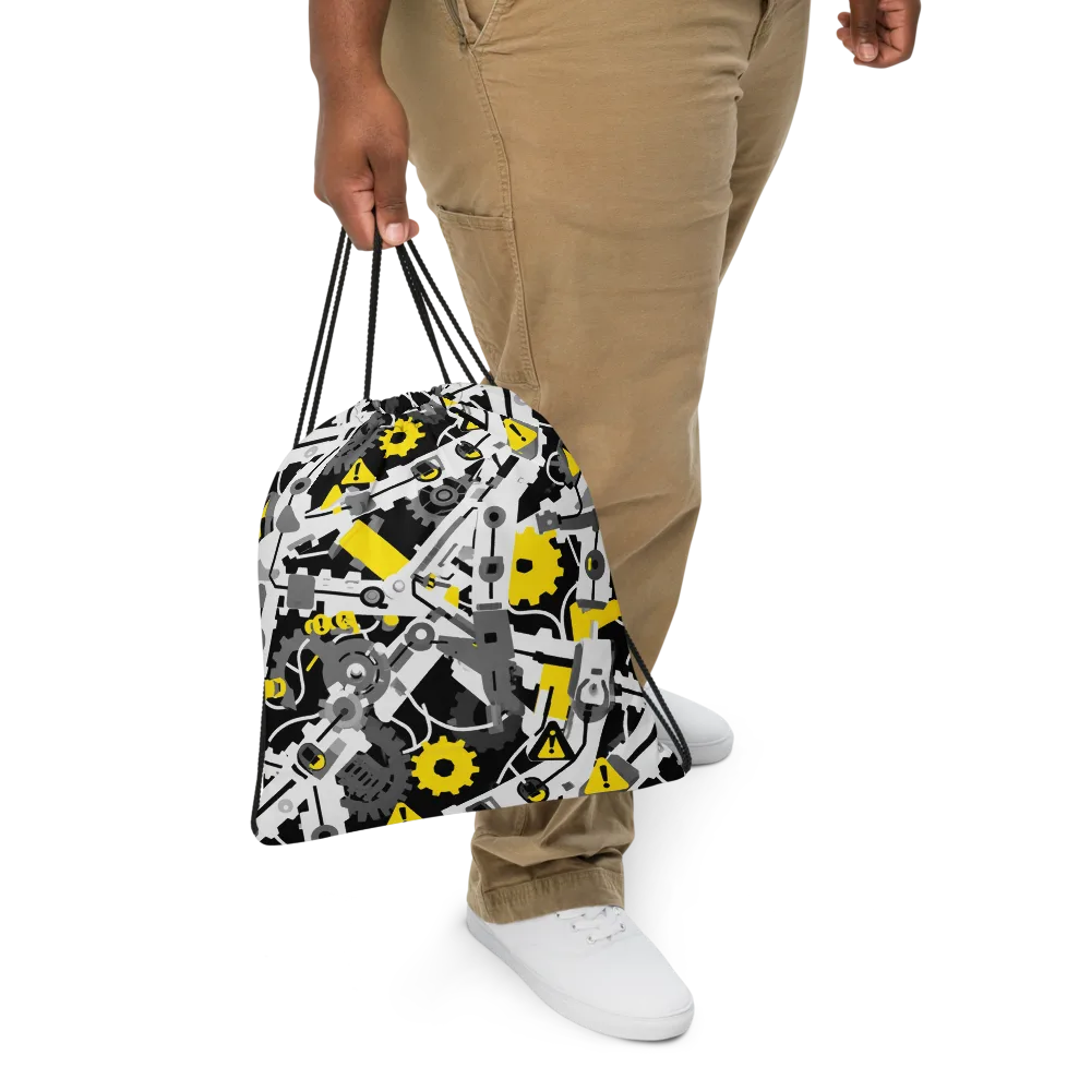 Chrome Hazard on Drawstring Bag — Front