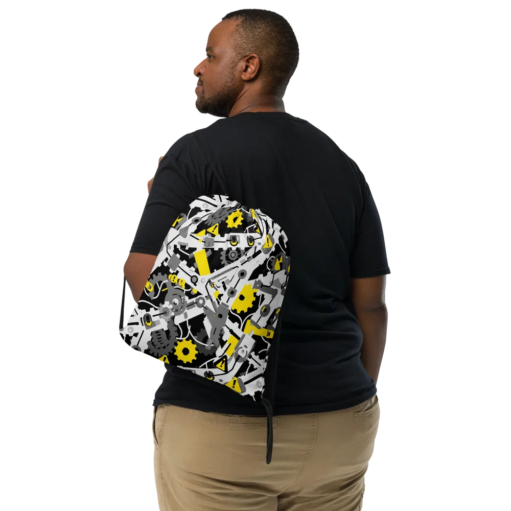 Chrome Hazard on Drawstring Bag — Front