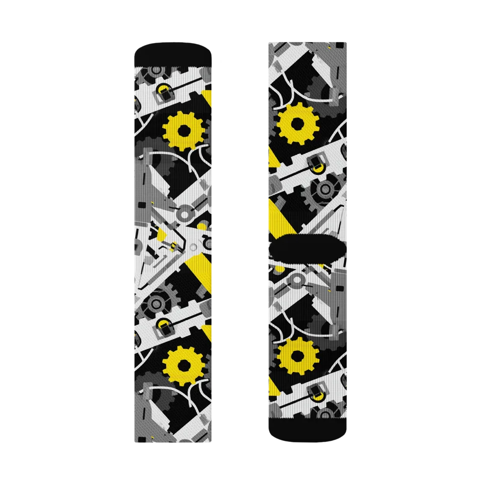 Chrome Hazard on Socks — Right Sock