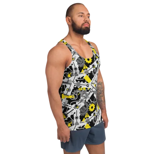 Chrome Hazard on a Men's Tank Top