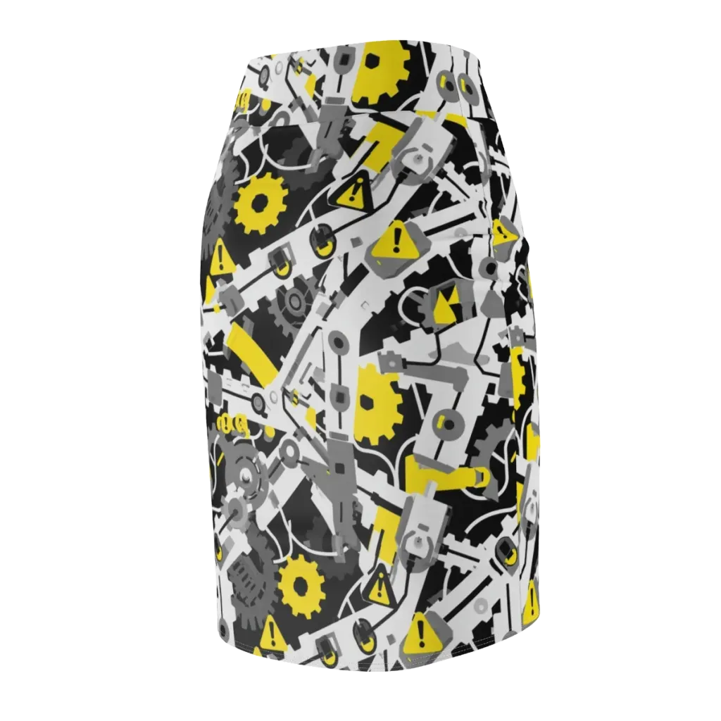 Chrome Hazard on Pencil Skirt — Back Side