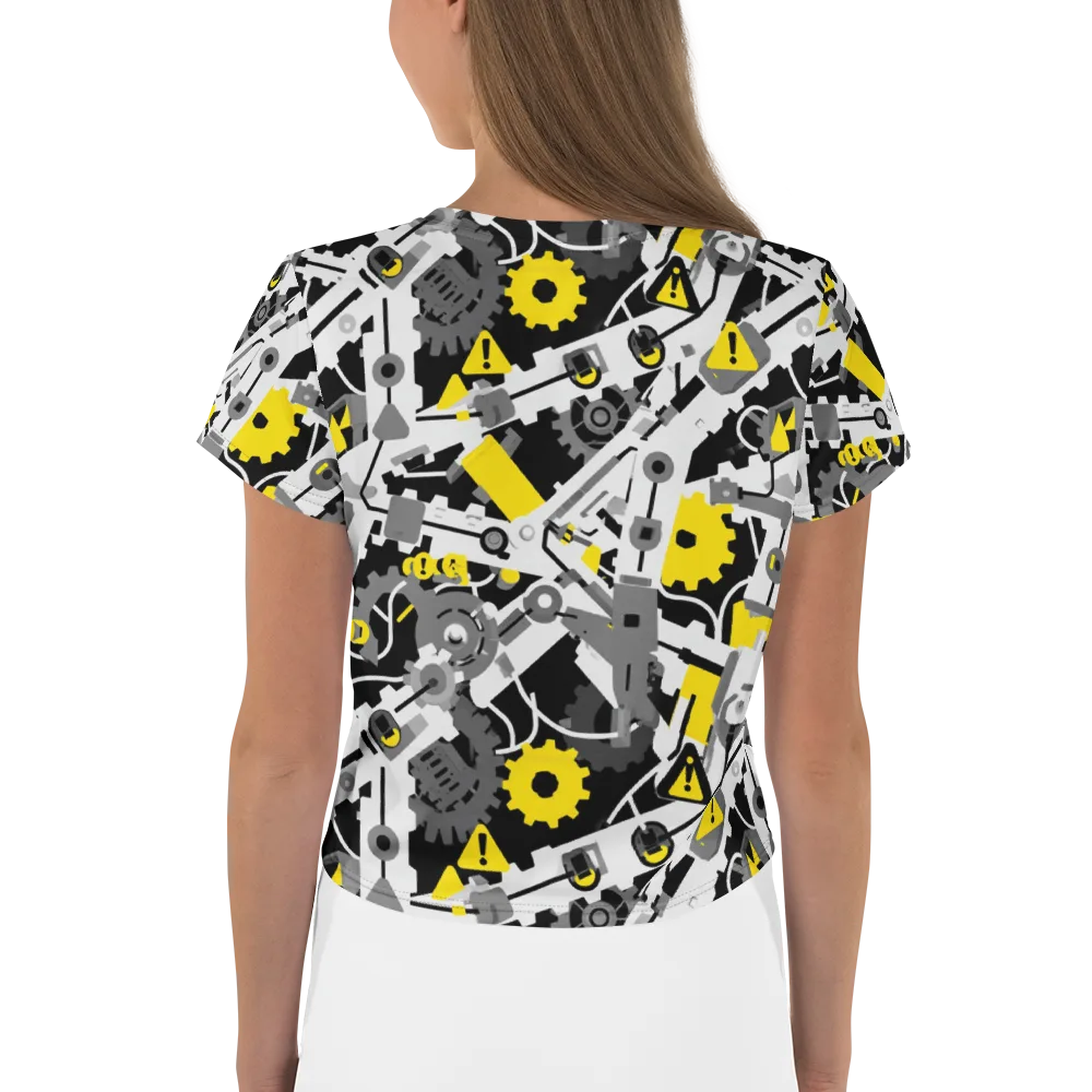 Chrome Hazard on Crop Tee — Back