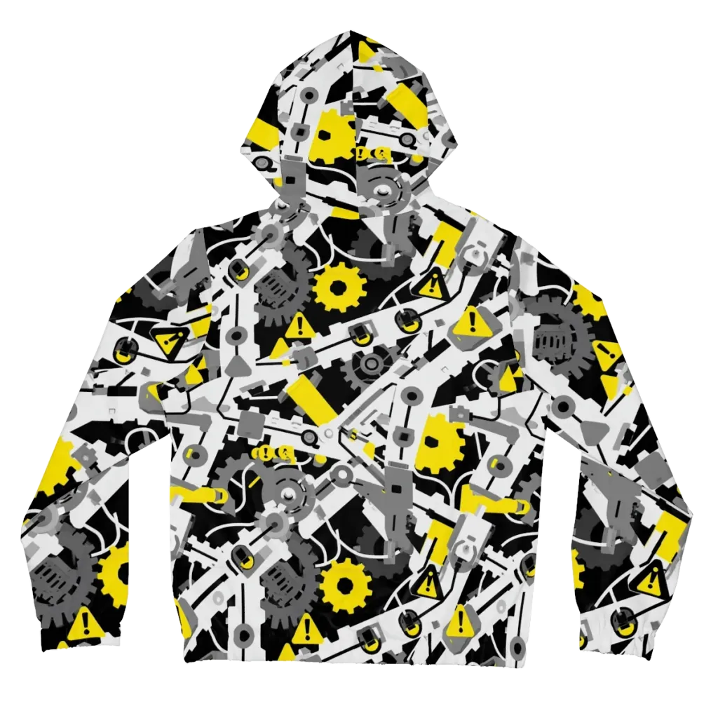 Chrome Hazard on Women's Full-Zip Hoodie — Back