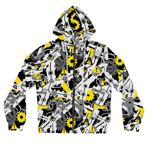 Chrome Hazard on a Women's Full-Zip Hoodie