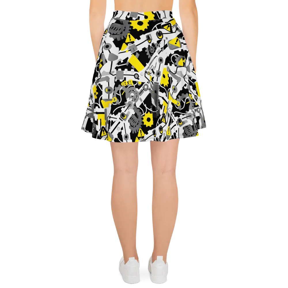 Chrome Hazard on Skater Skirt — Back