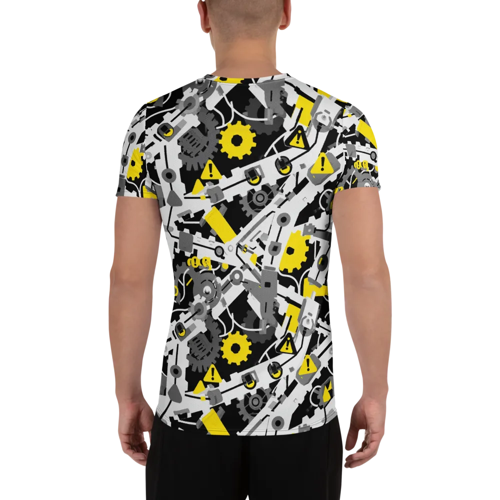 Chrome Hazard on Men's Athletic T-Shirt — Back