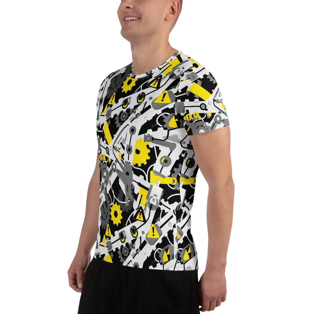 Chrome Hazard on Men's Athletic T-Shirt — Left
