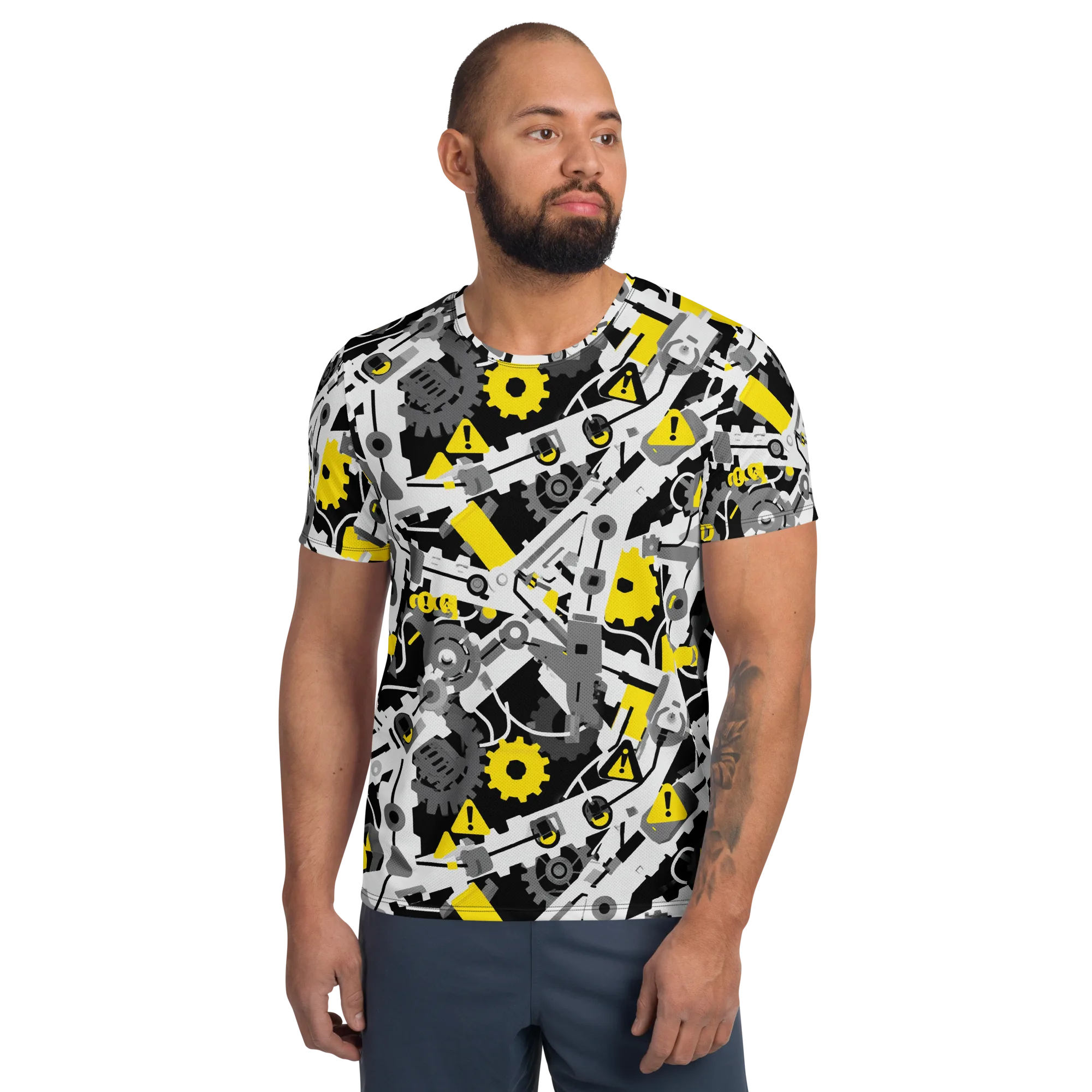 Chrome Hazard on Men's Athletic T-Shirt — Front