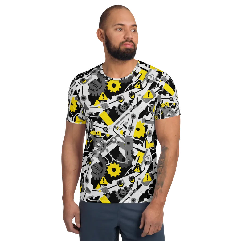 Chrome Hazard on Men's Athletic T-Shirt — Front
