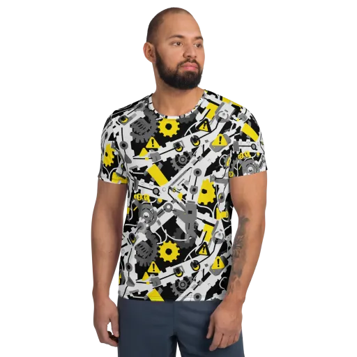 Chrome Hazard on a Men's Athletic T-Shirt