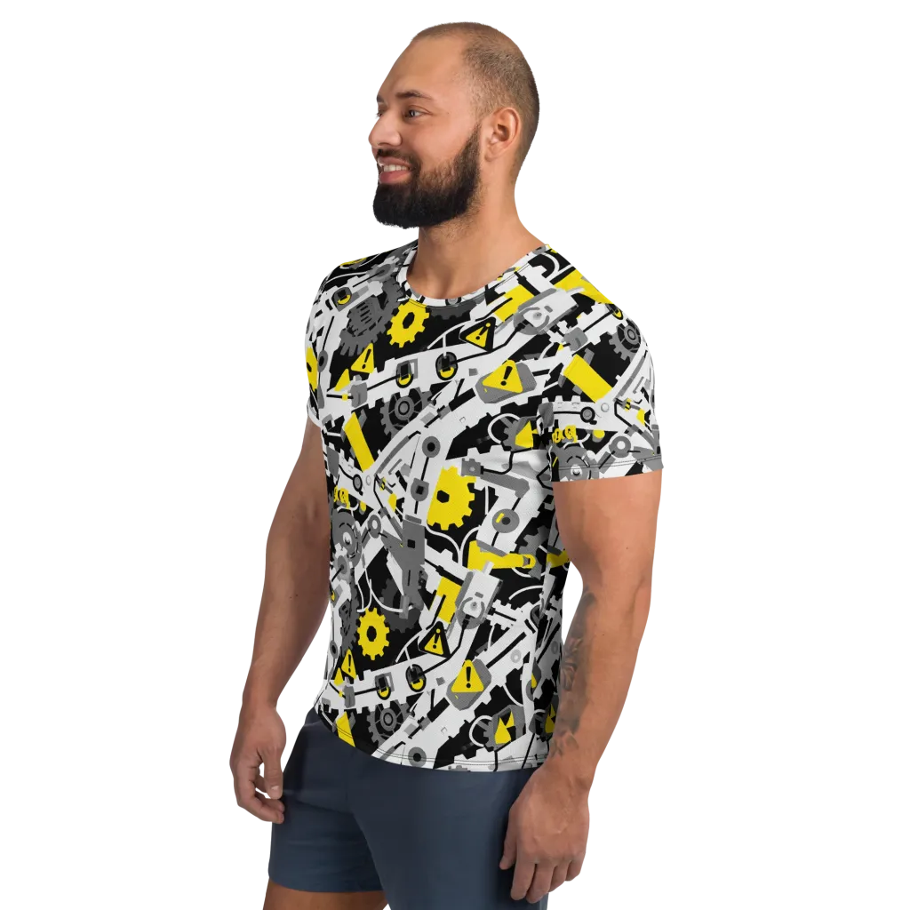 Chrome Hazard on Men's Athletic T-Shirt — Left