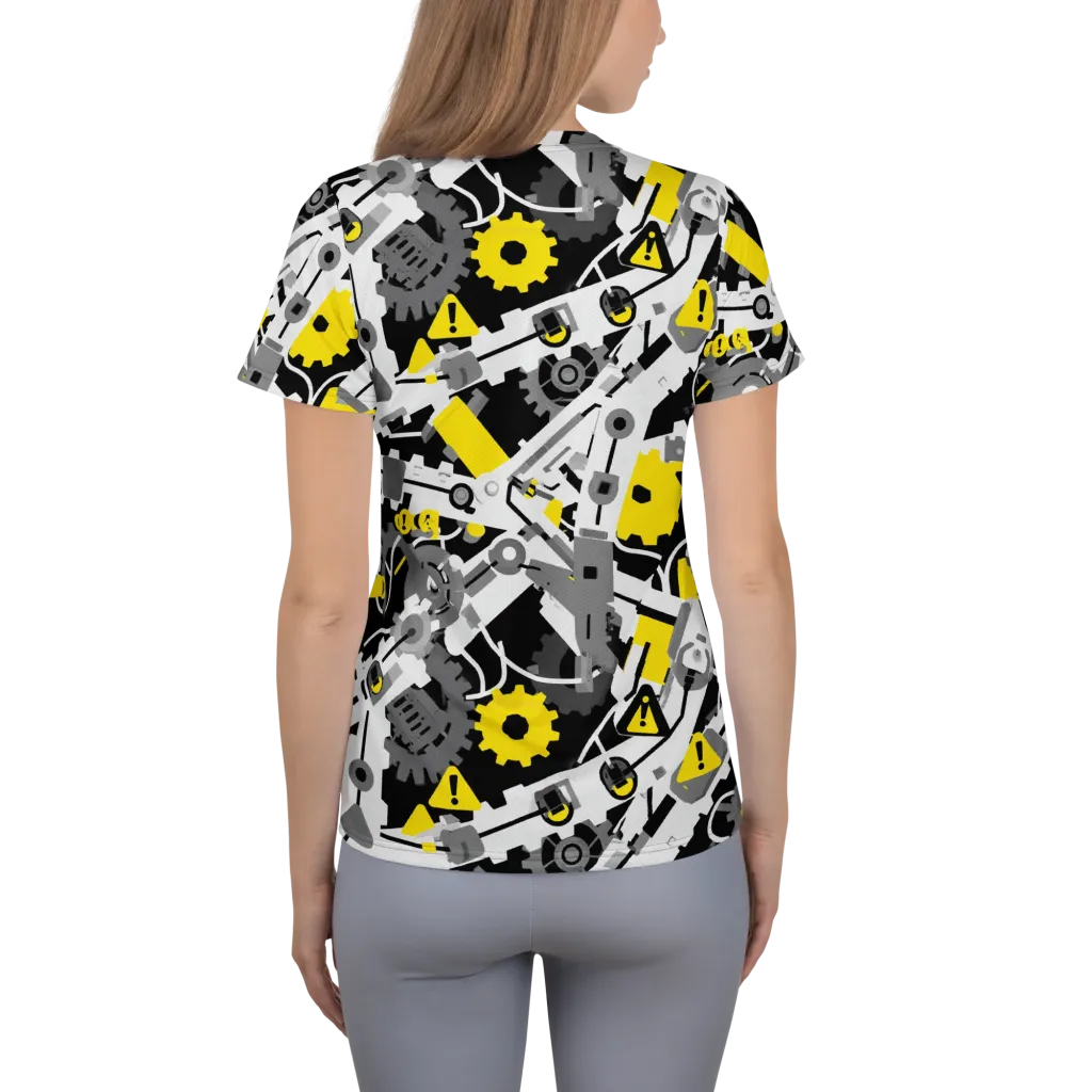 Chrome Hazard on Women's Athletic T-Shirt — Back