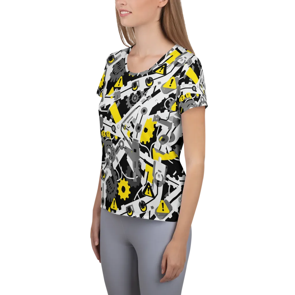 Chrome Hazard on Women's Athletic T-Shirt — Left