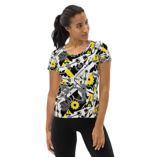 Chrome Hazard on a Women's Athletic T-Shirt