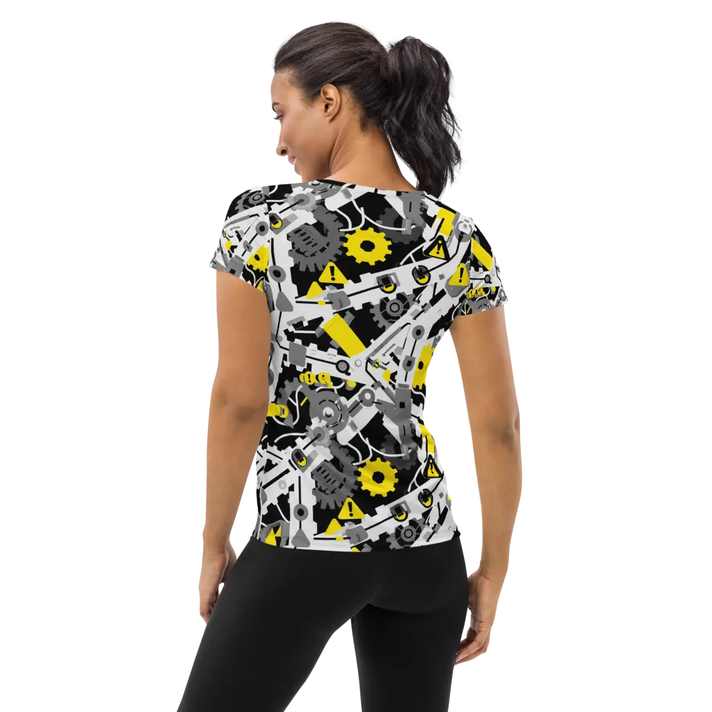 Chrome Hazard on Women's Athletic T-Shirt — Back