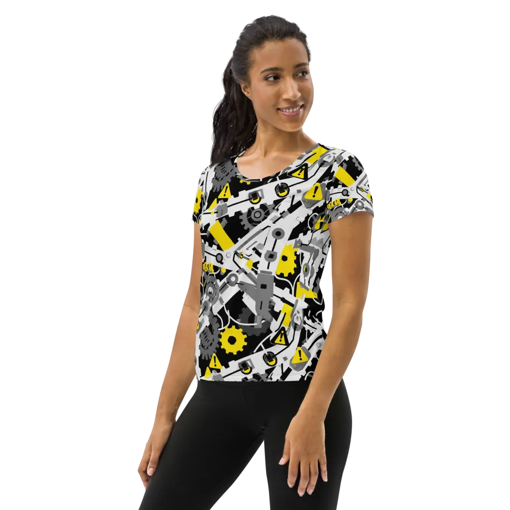 Chrome Hazard on Women's Athletic T-Shirt — Left