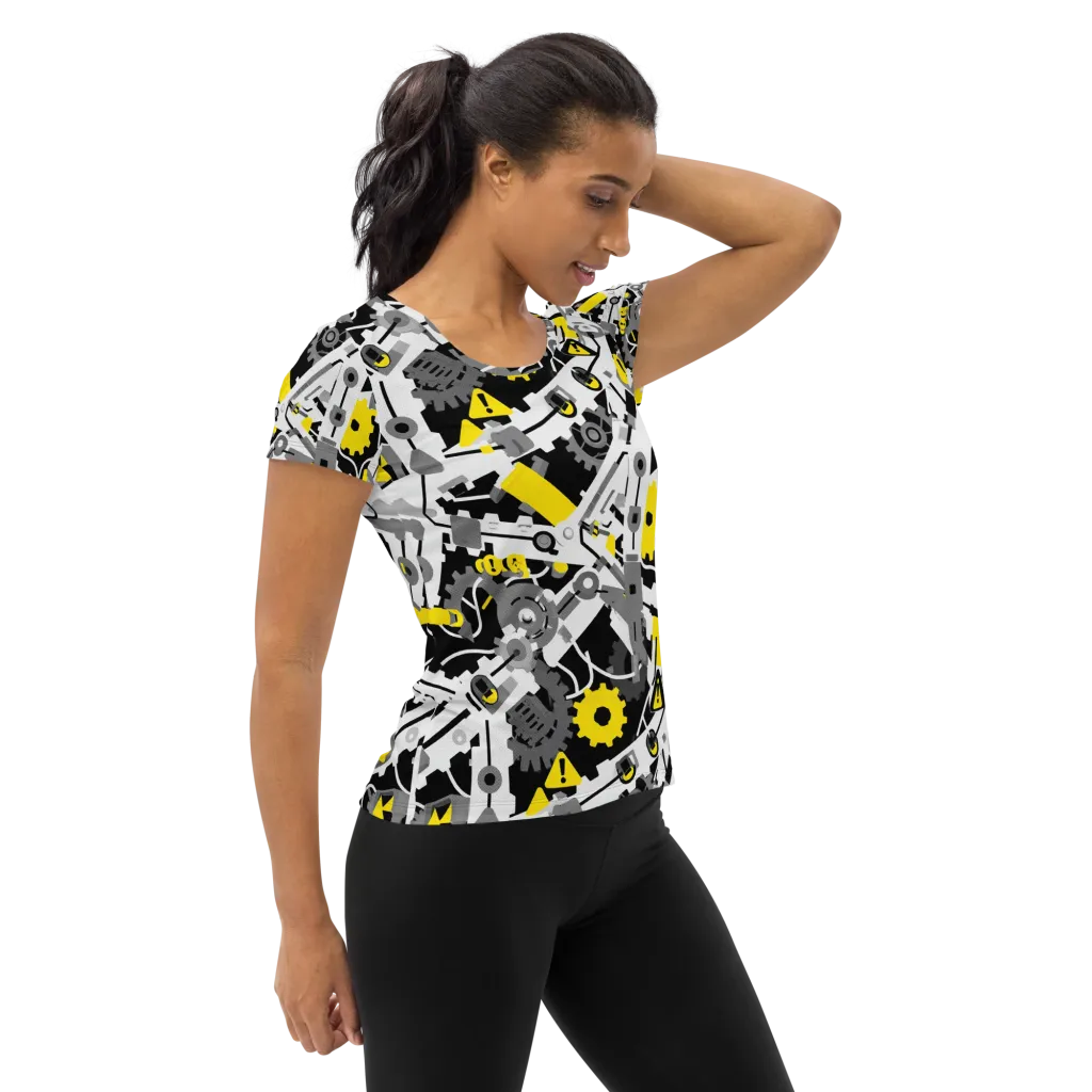 Chrome Hazard on Women's Athletic T-Shirt — Right