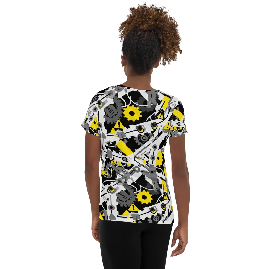 Chrome Hazard on Women's Athletic T-Shirt — Back