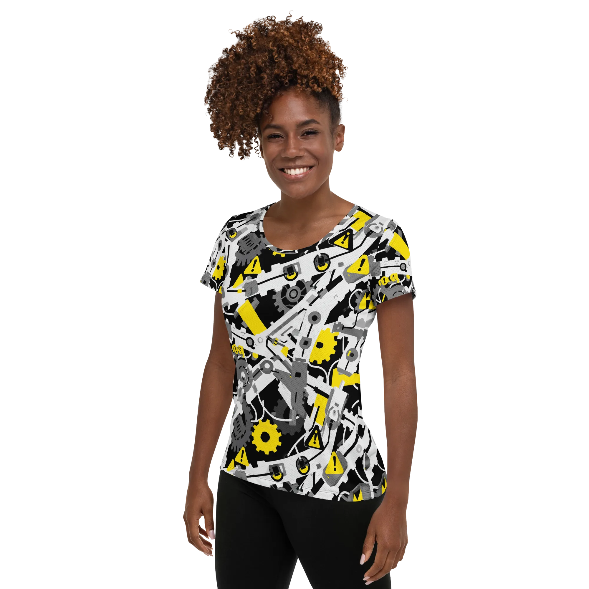 Chrome Hazard on Women's Athletic T-Shirt — Left