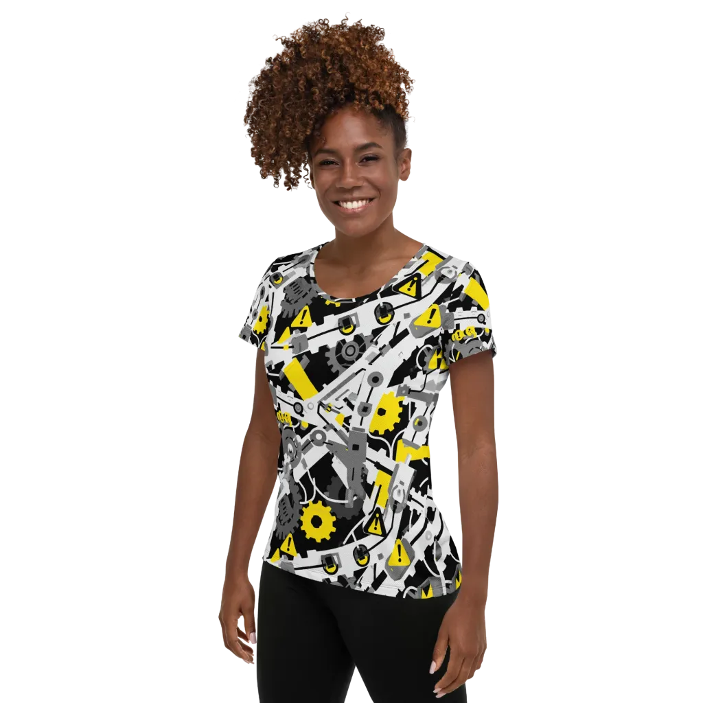Chrome Hazard on Women's Athletic T-Shirt — Left