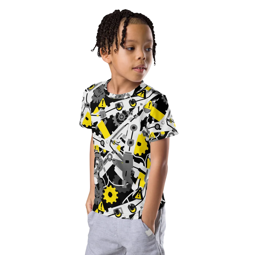Chrome Hazard on Kids Crew Neck T-Shirt — Left Front