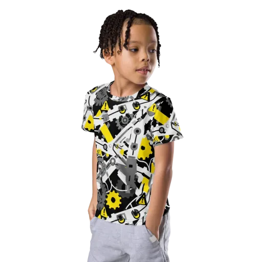 Chrome Hazard on a Kids Crew Neck T-Shirt