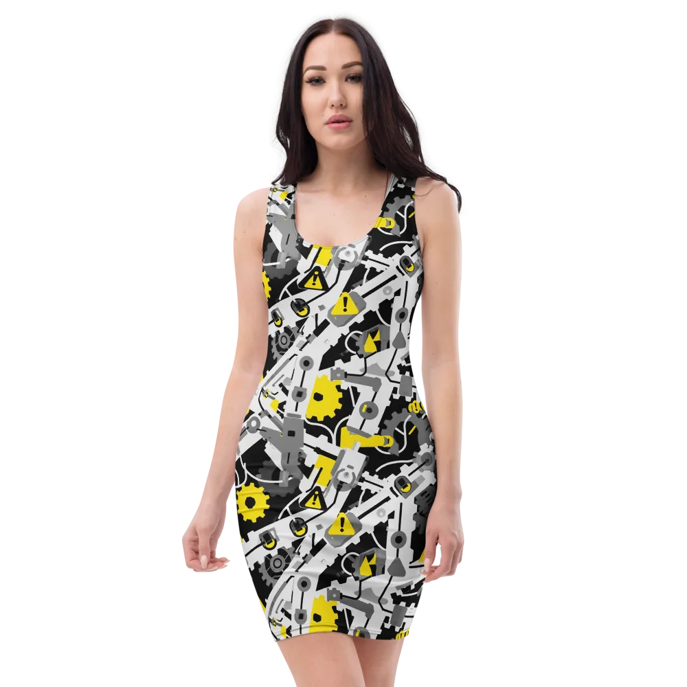 Chrome Hazard on Bodycon Dress — Front