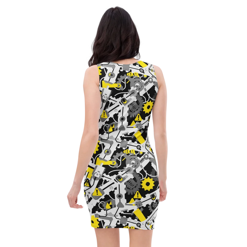 Chrome Hazard on Bodycon Dress — Back
