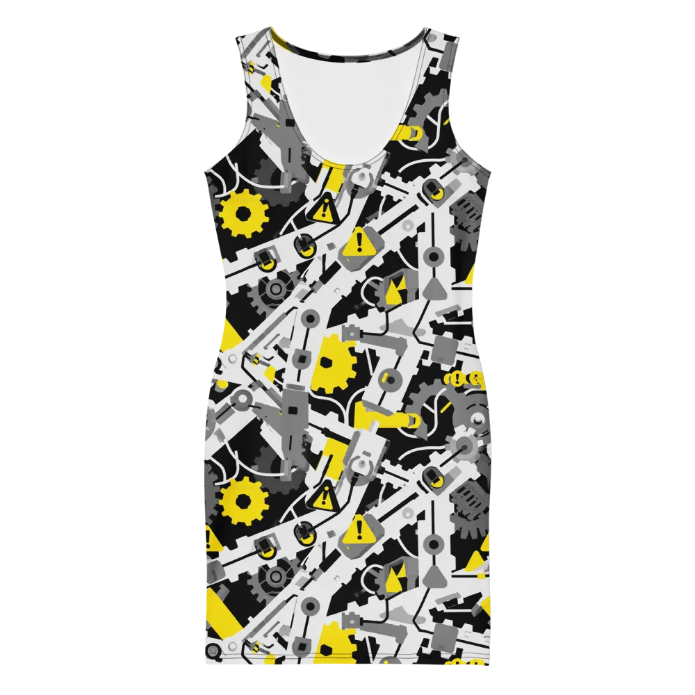 Chrome Hazard on Bodycon Dress — Front
