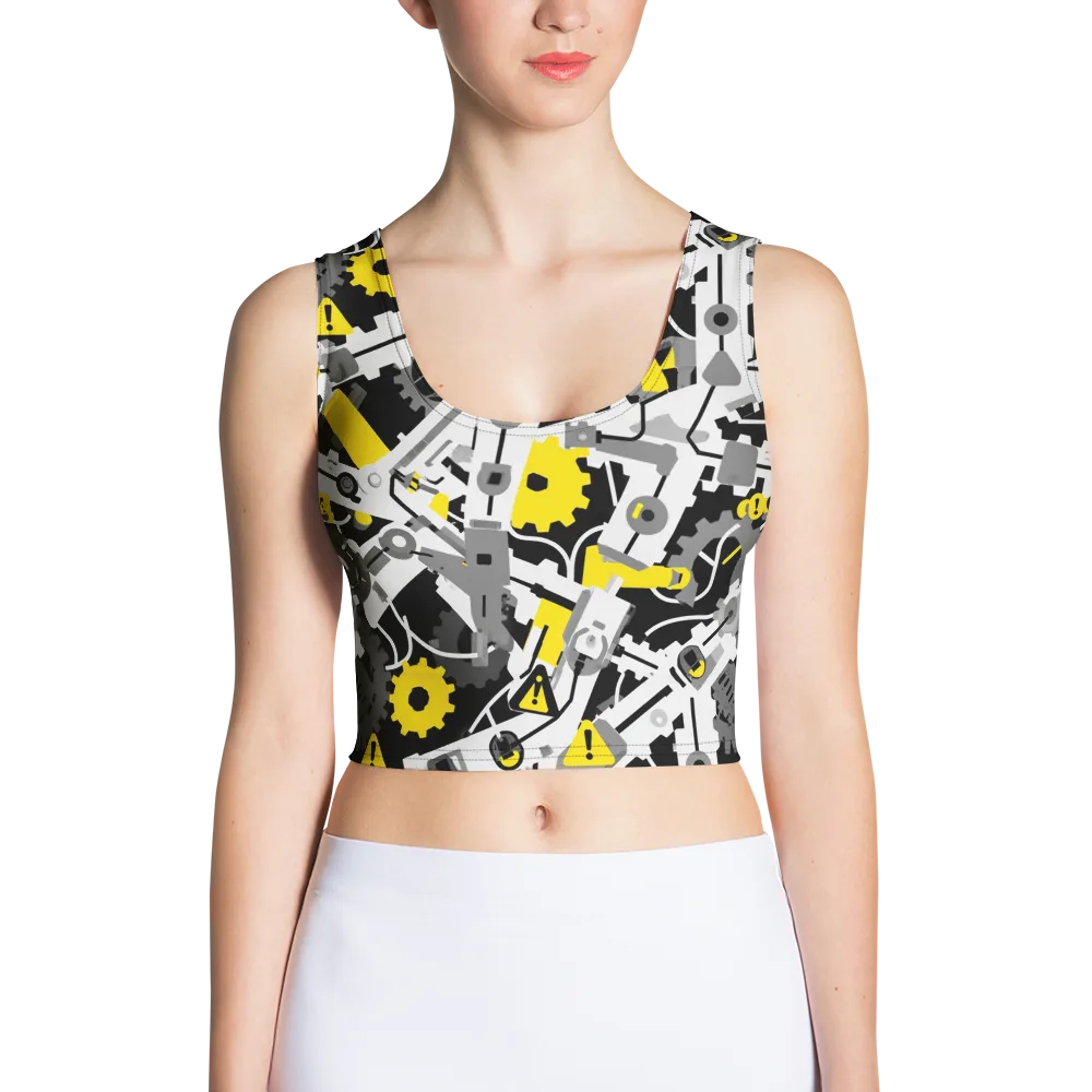 Chrome Hazard on Crop Top — Front