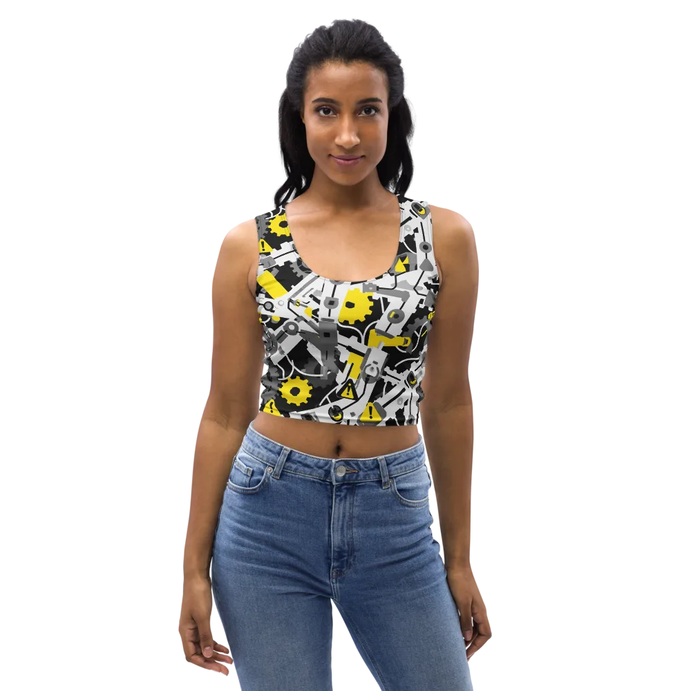 Chrome Hazard on Crop Top — Front