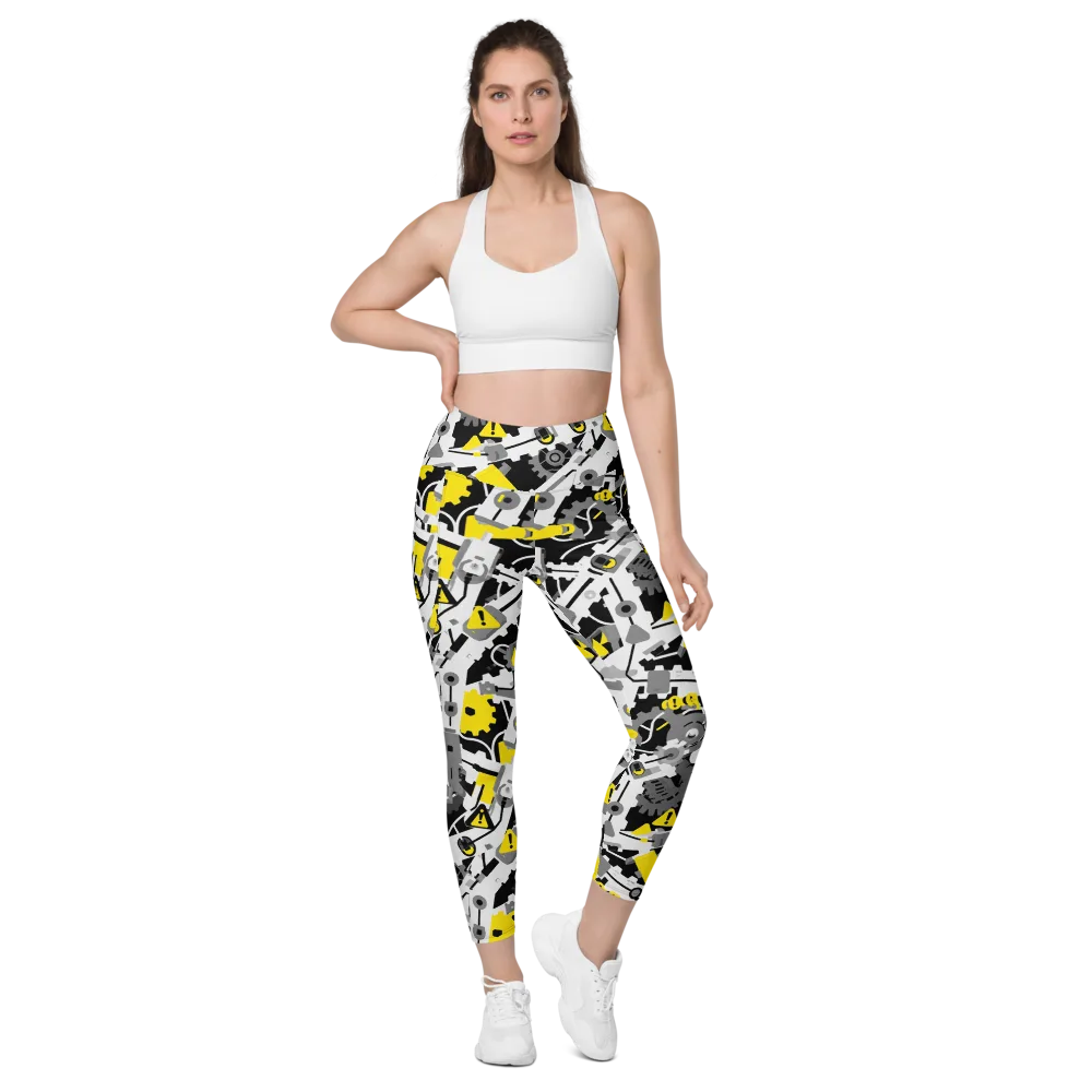 Chrome Hazard on Leggings with Pockets — Front