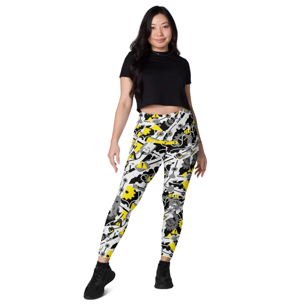 Chrome Hazard on Leggings with Pockets — Front