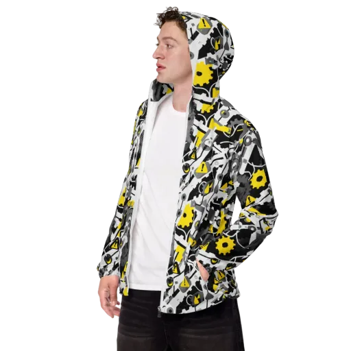 Chrome Hazard on a Men's Windbreaker