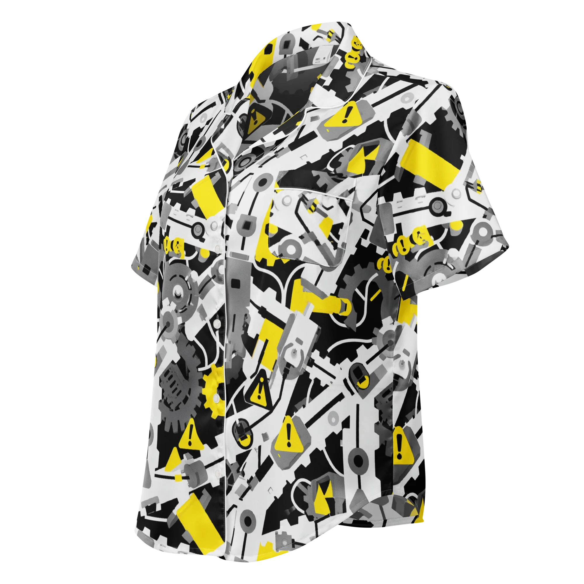 Chrome Hazard on Women's Short Sleeve Pajama Top — Left Front