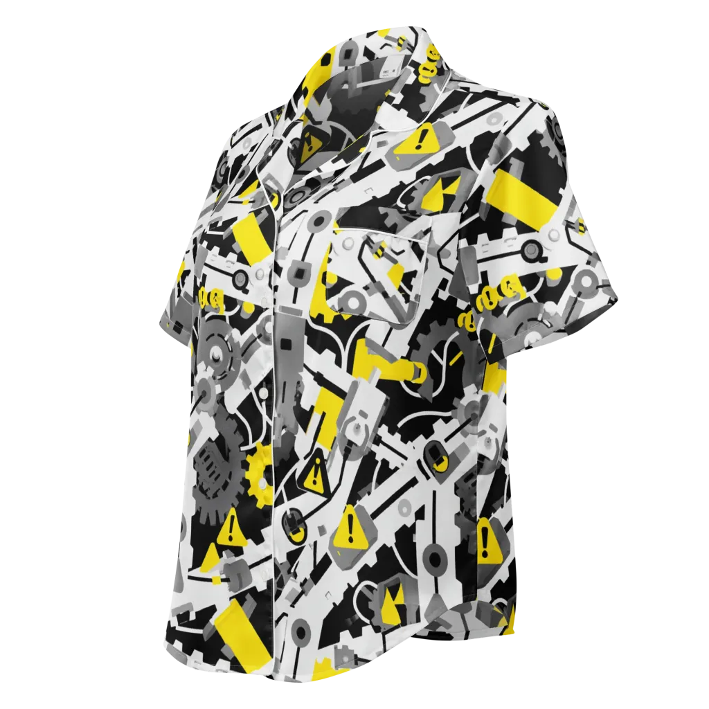 Chrome Hazard on Women's Short Sleeve Pajama Top — Left Front