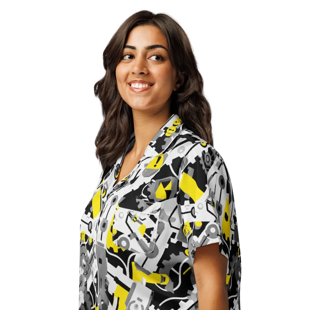 Chrome Hazard on Women's Short Sleeve Pajama Top — Left Front