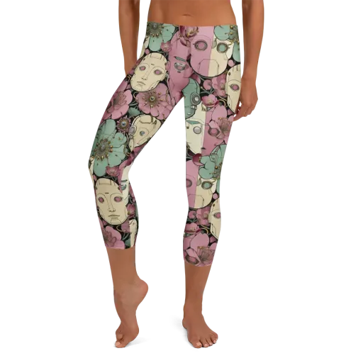 Botanical Automata on a Capri Leggings