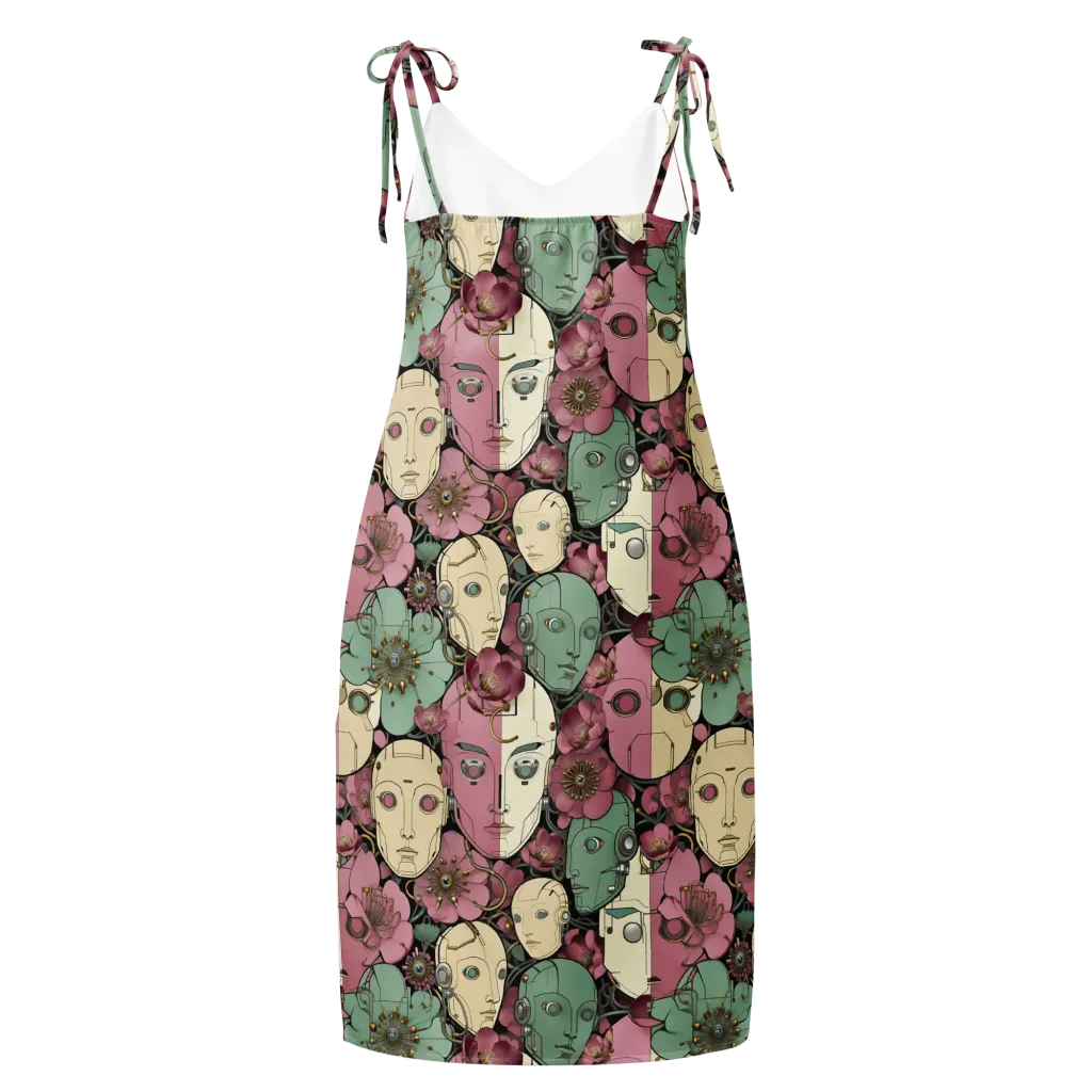 Botanical Automata on Slip Dress — Back