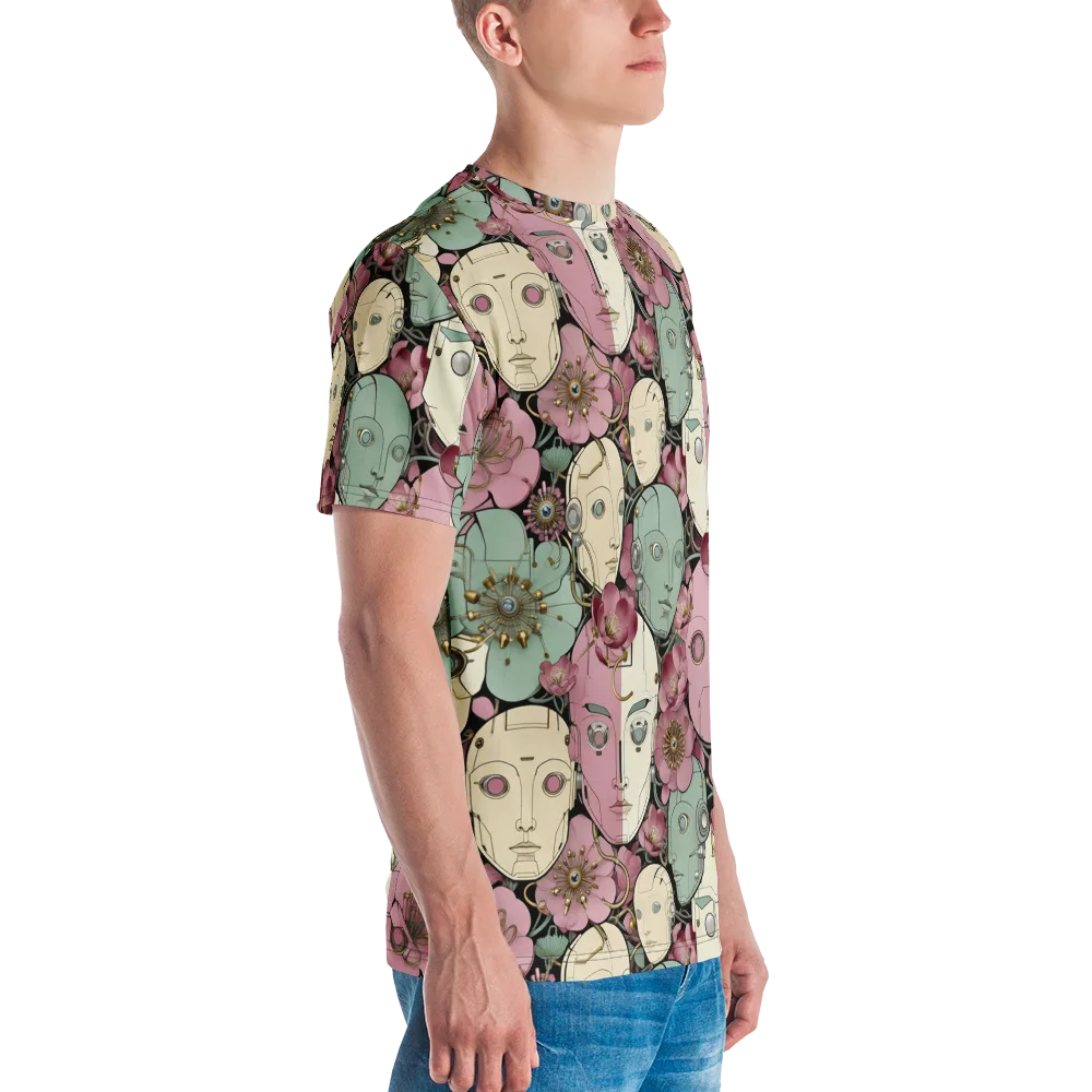 Botanical Automata on Men's Crew Neck T-Shirt — Right