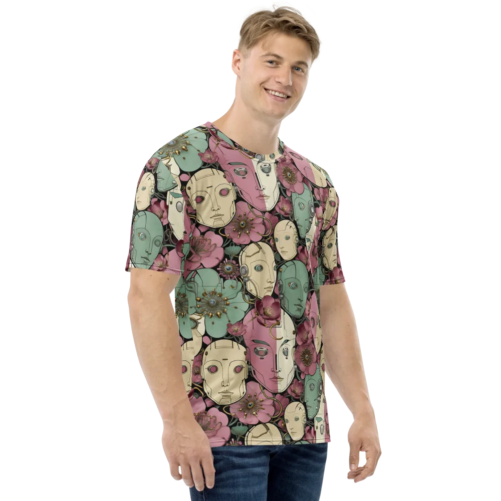 Botanical Automata on Men's Crew Neck T-Shirt — Right