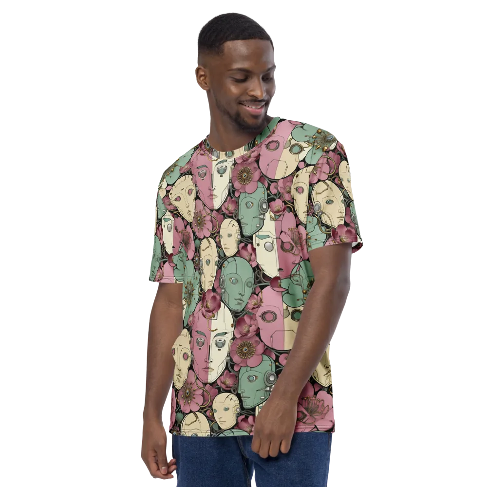 Botanical Automata on Men's Crew Neck T-Shirt — Left