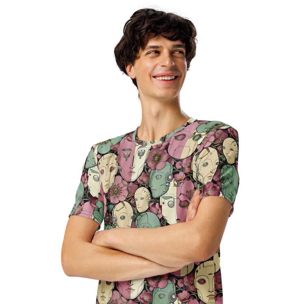 Botanical Automata on Men's Crew Neck T-Shirt — Left Front