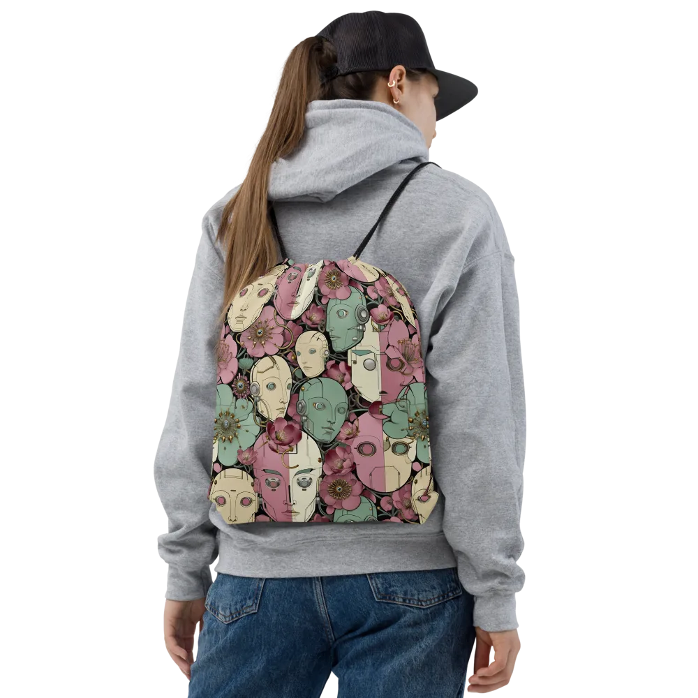 Botanical Automata on Drawstring Bag — Front