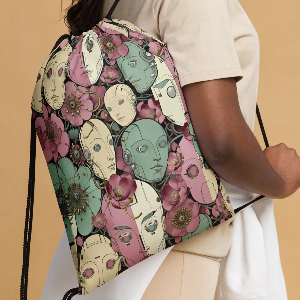Botanical Automata on Drawstring Bag — Front