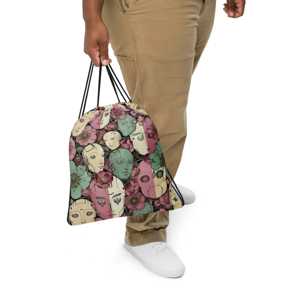 Botanical Automata on Drawstring Bag — Front