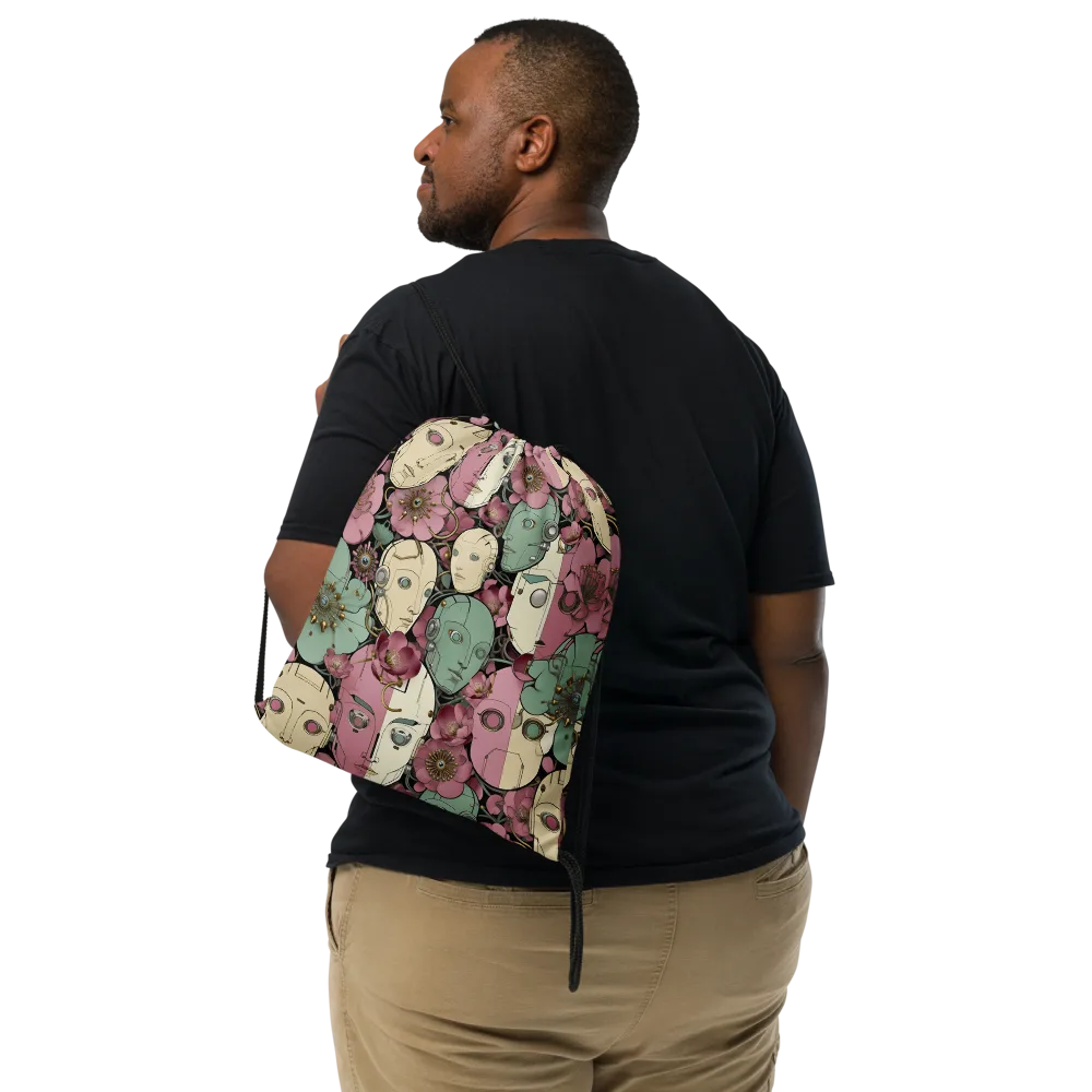 Botanical Automata on Drawstring Bag — Front