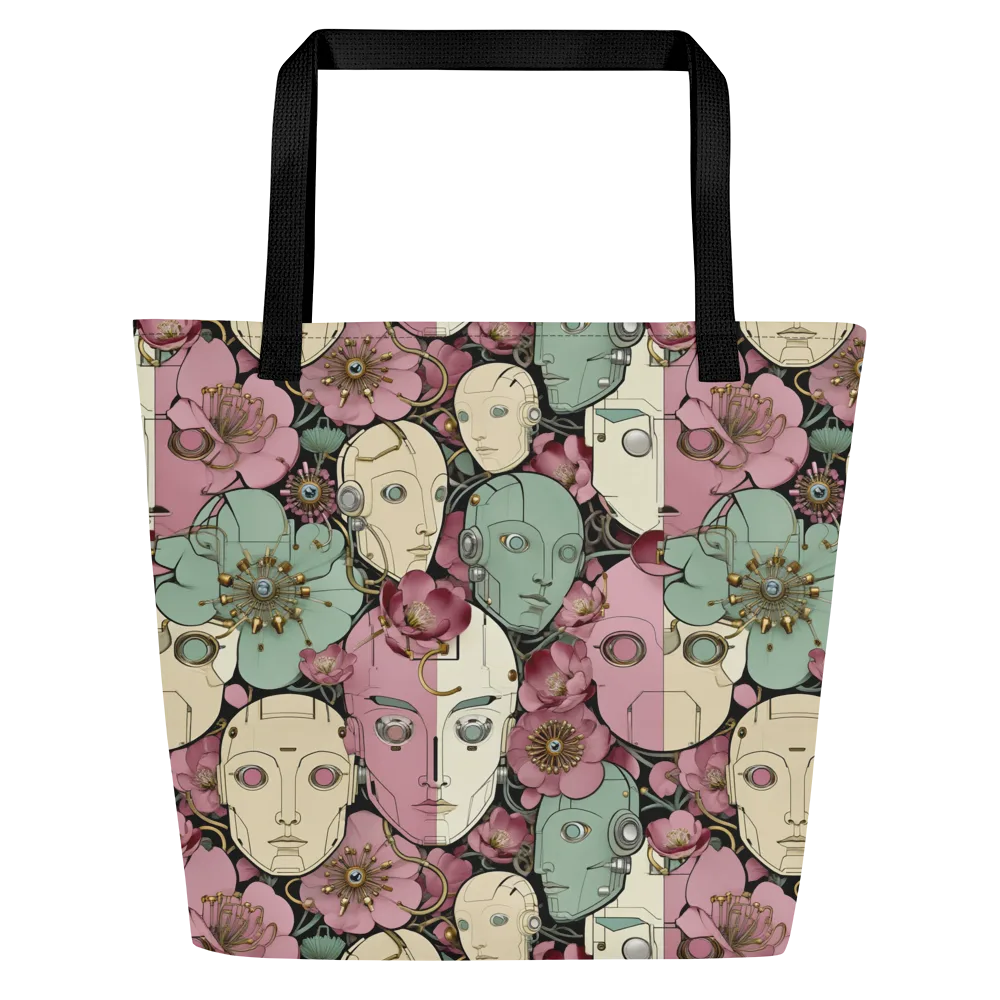 Botanical Automata on Large Tote Bag W/ Pocket — Front
