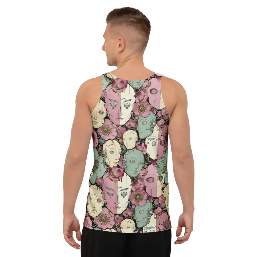 Botanical Automata on Men's Tank Top — Back